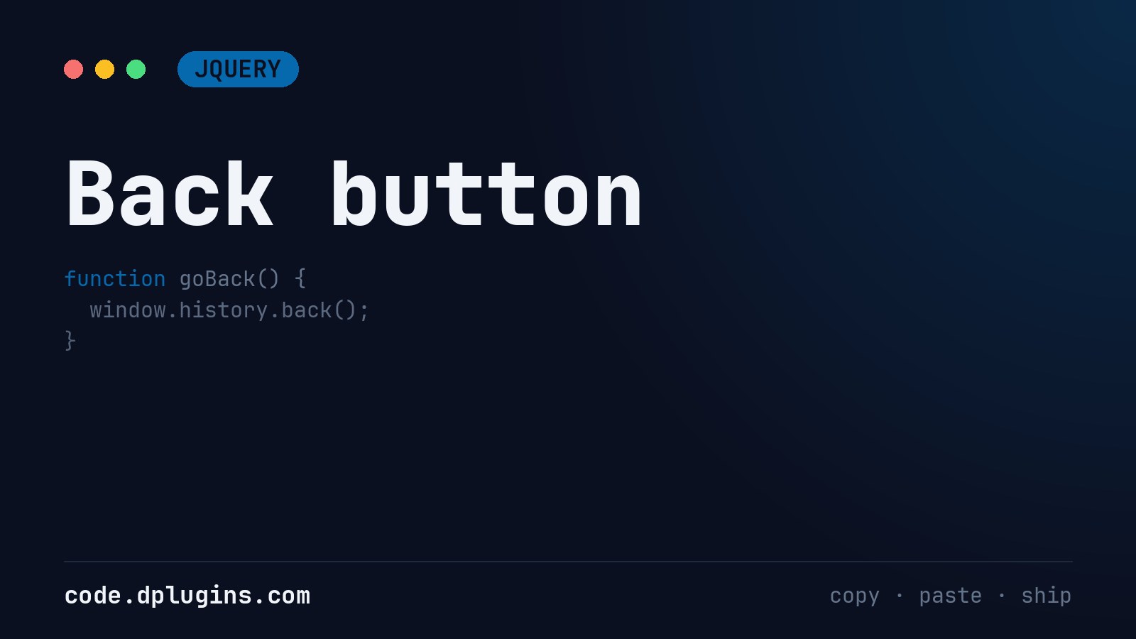 Back button