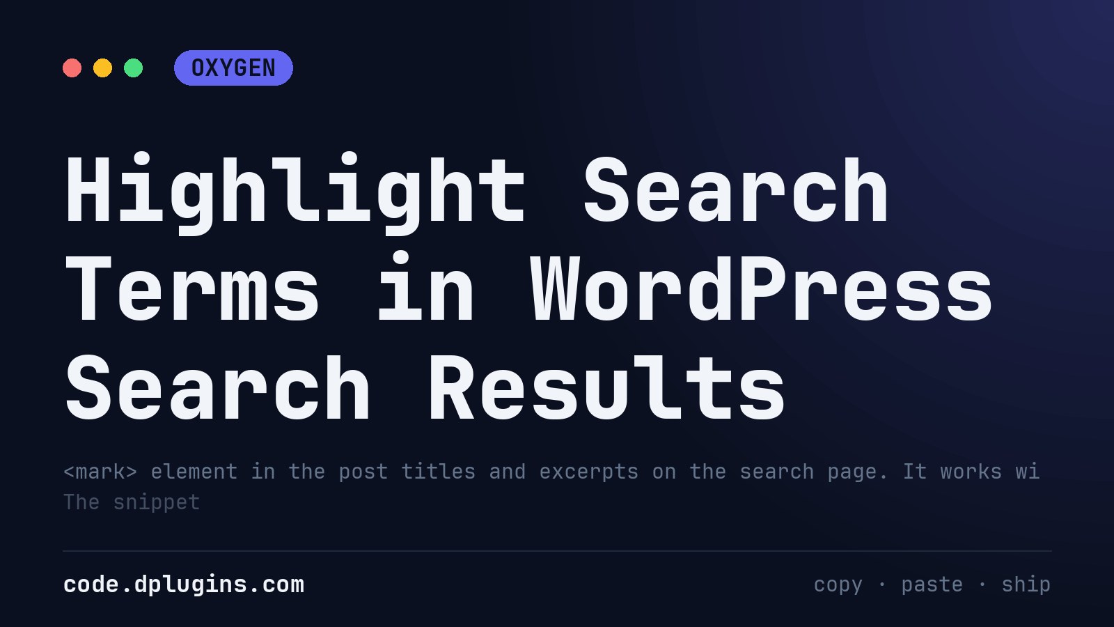 Highlight Search Terms in WordPress Search Results