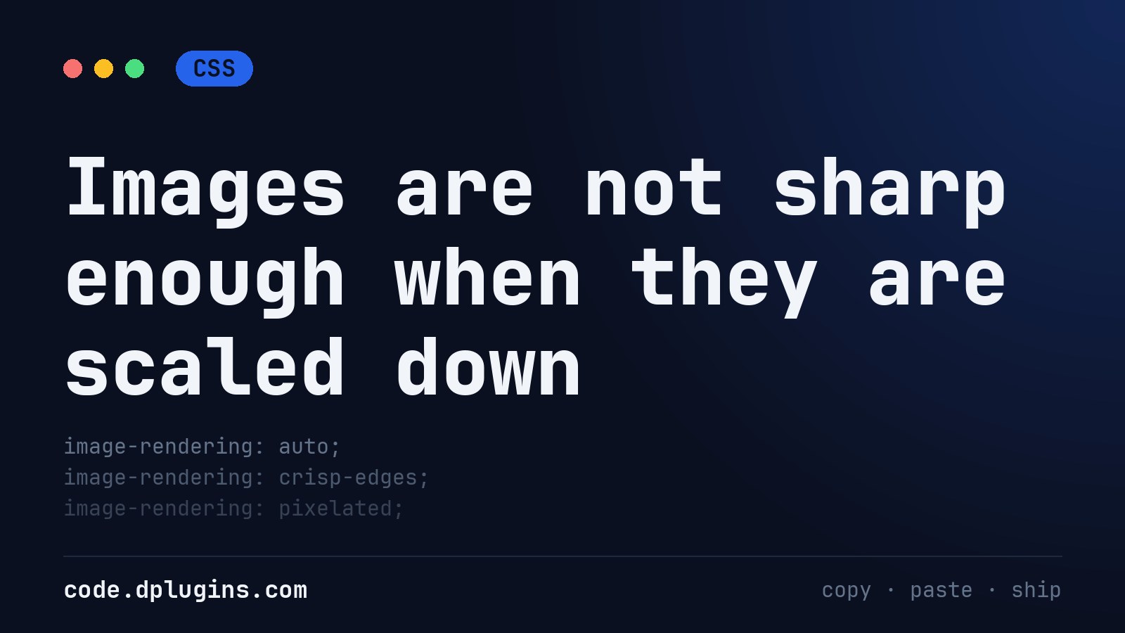 Images are not sharp enough when they are scaled down