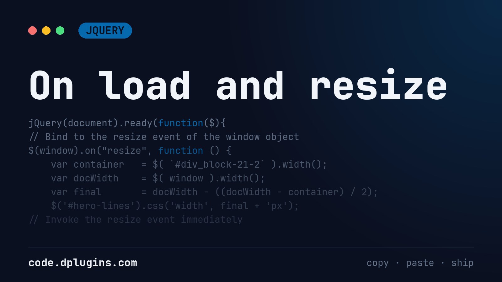 On load and resize