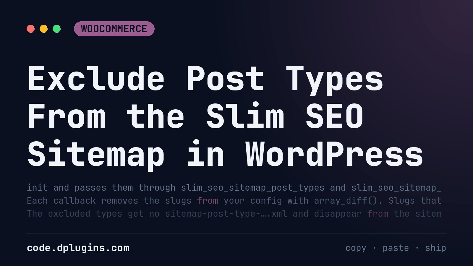 Exclude Post Types From the Slim SEO Sitemap in WordPress