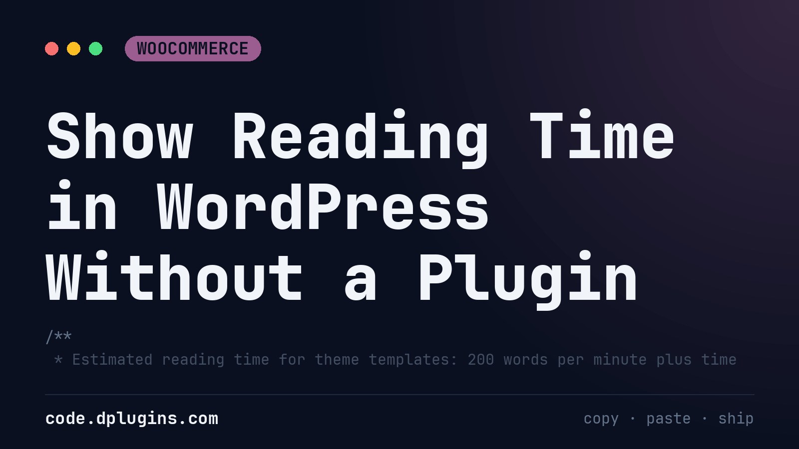 Show Reading Time in WordPress Without a Plugin