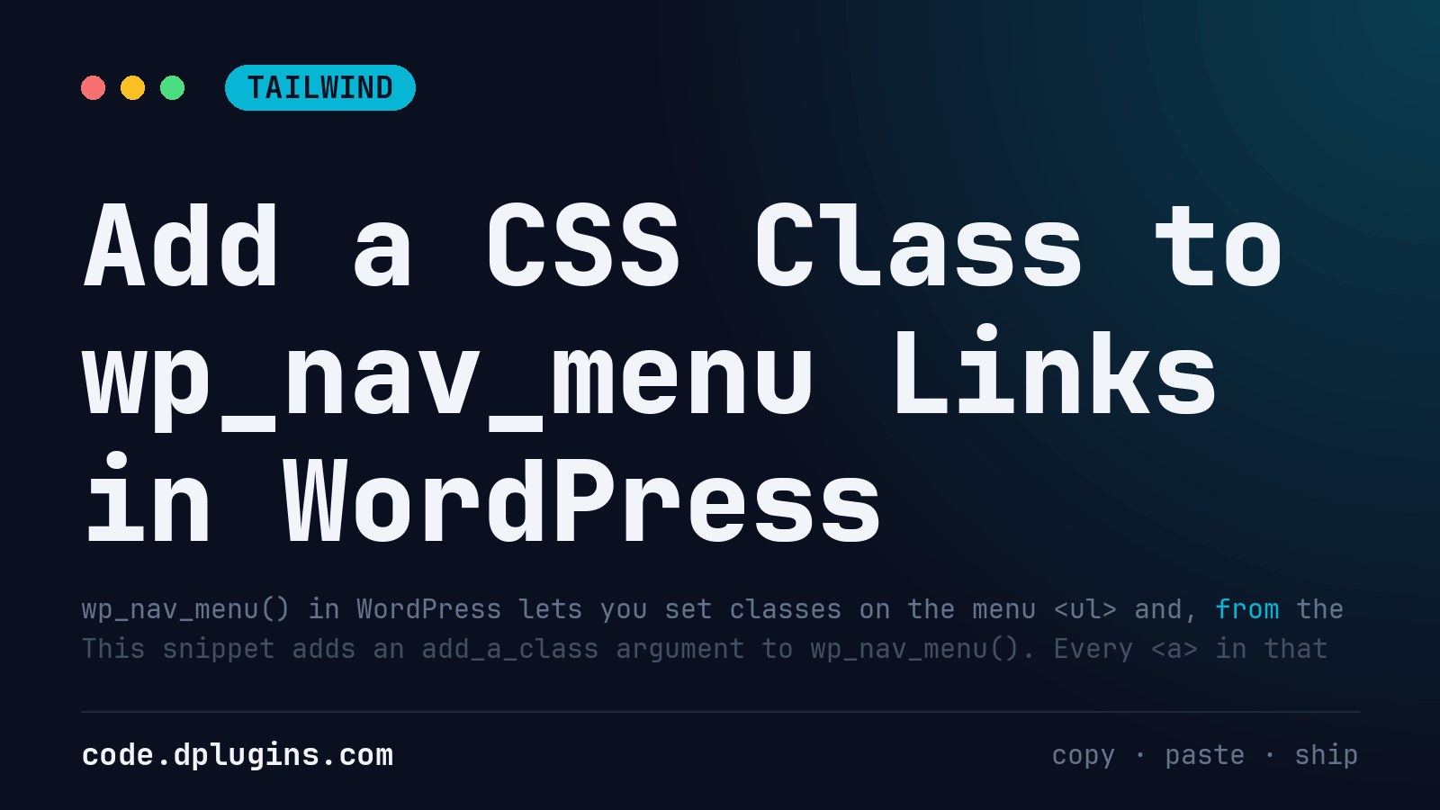 Add a CSS Class to wp_nav_menu Links in WordPress