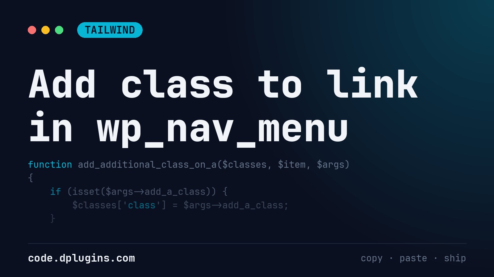 Add class to link in wp_nav_menu