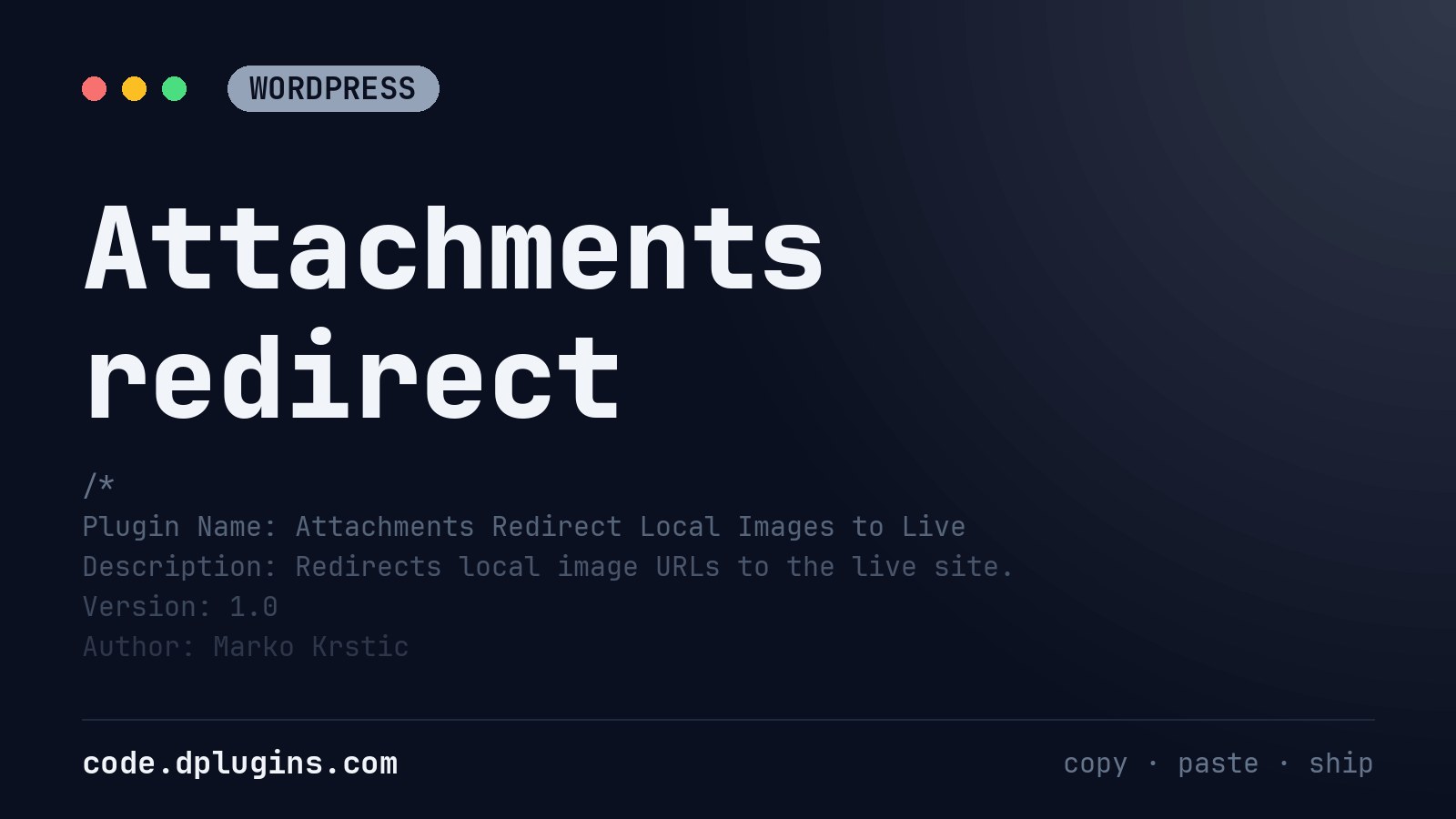 Attachments redirect