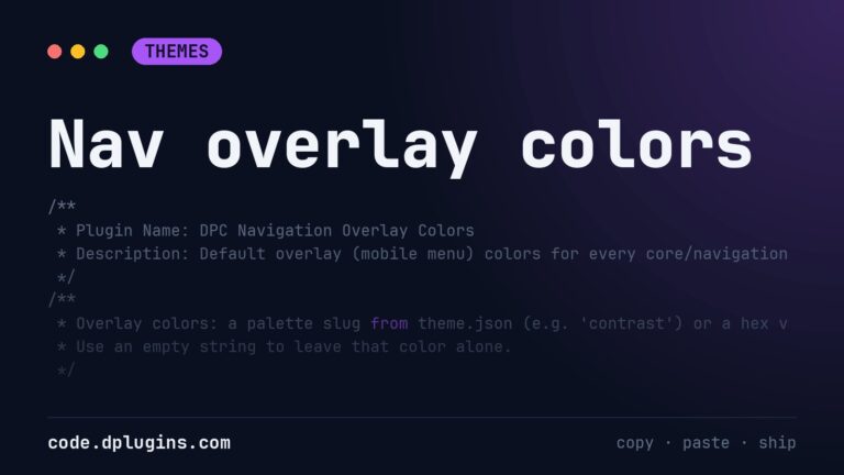 Change the Navigation Overlay Menu Background in WordPress