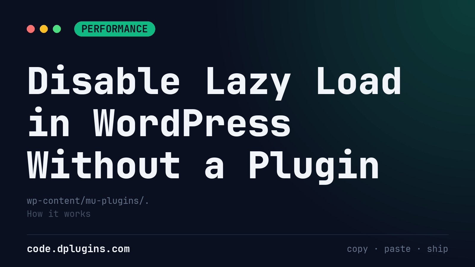 Disable Lazy Load in WordPress Without a Plugin